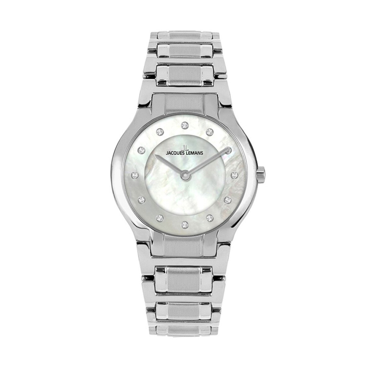 Reloj Jacques Lemans con Malla de Acero y Esfera Redonda 