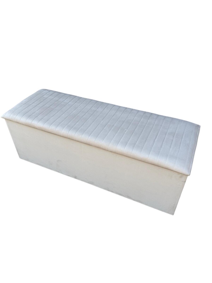Baúl Pie de Cama Capitoneado 2 Plazas 160 cm Color Arena 