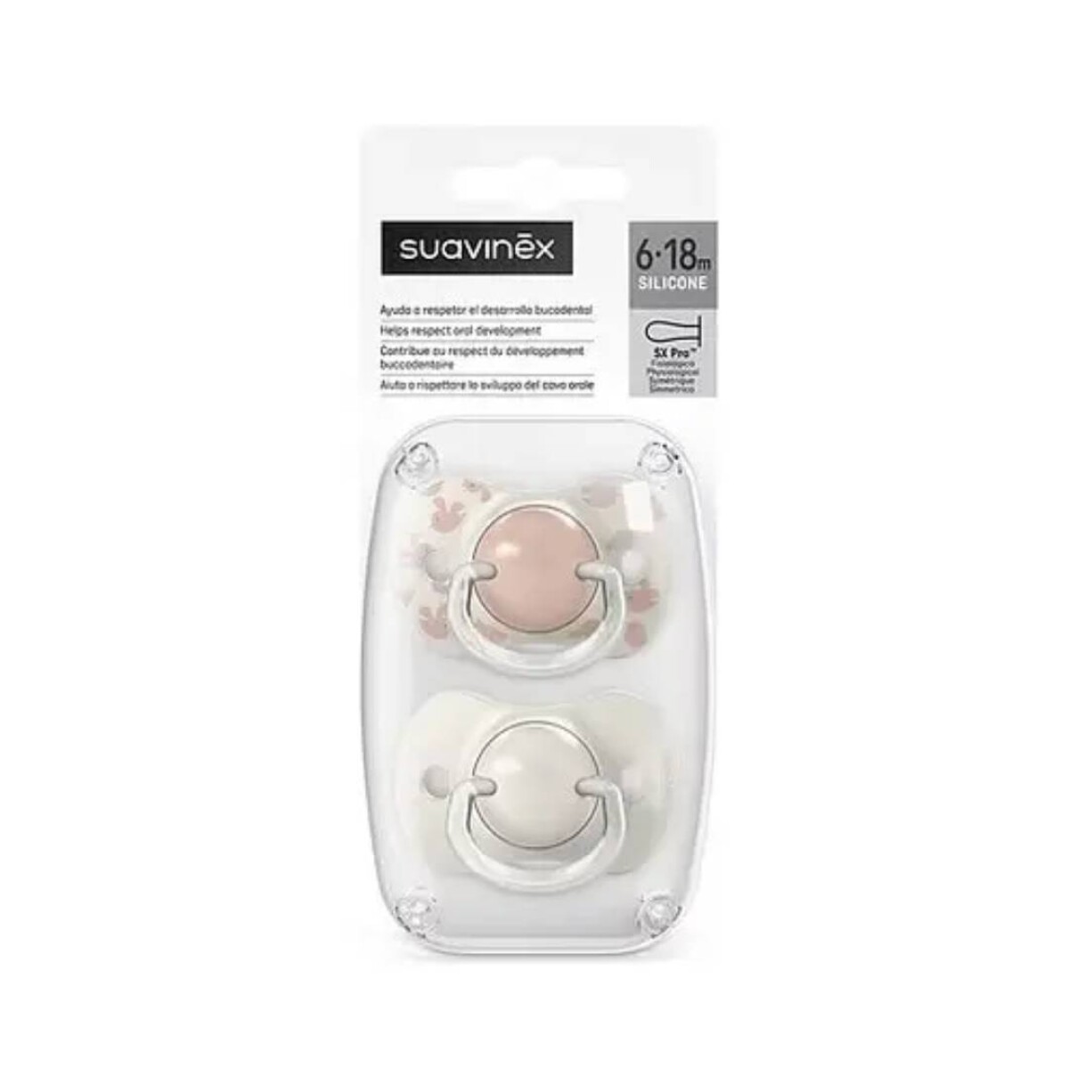 Chupete Fisiológico Suavinex 6 a 18 meses - Rosa 
