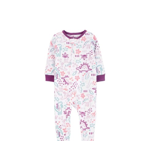 Pijama Carters 1 Pieza Dinos Micropolar BLANCO-VIOLETA