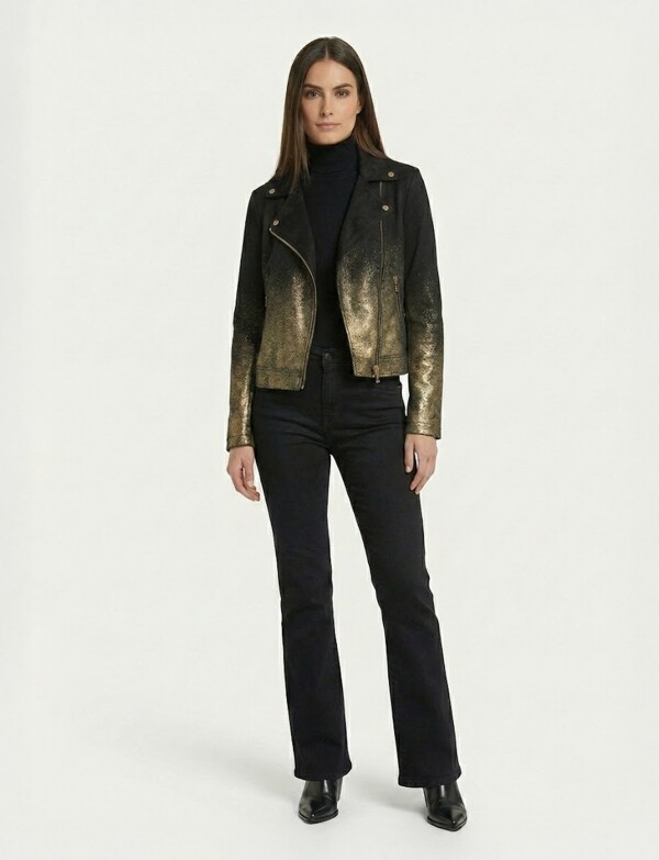 Camperita Faux Suede NEGRO/DORADO