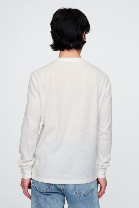 Remera Logo Gap Manga Larga New Off White