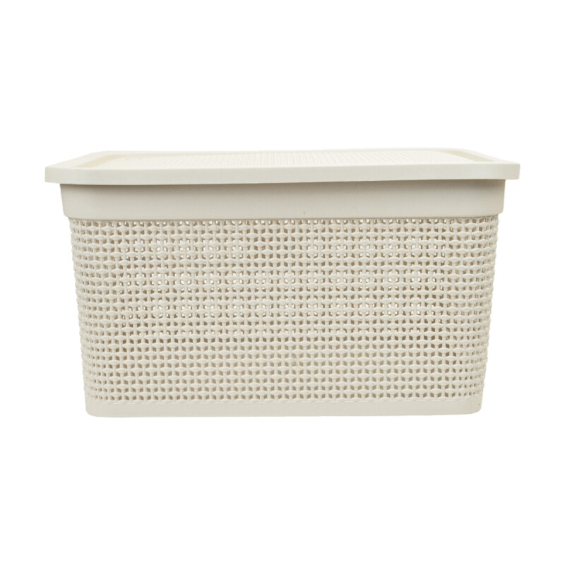 Caja simil ratán 15 lts BEIGE