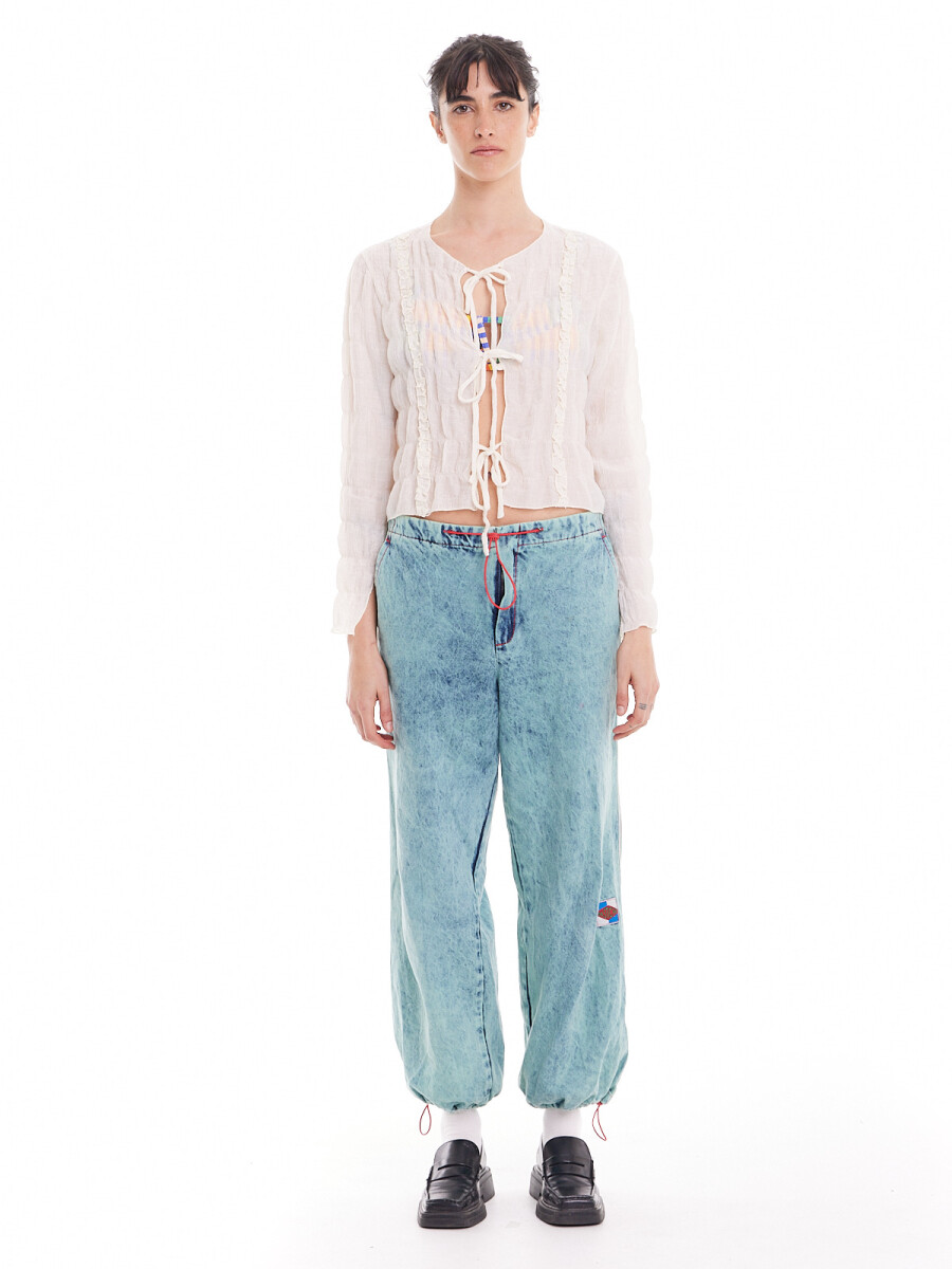 Jean Parachute Washed - Acqua 