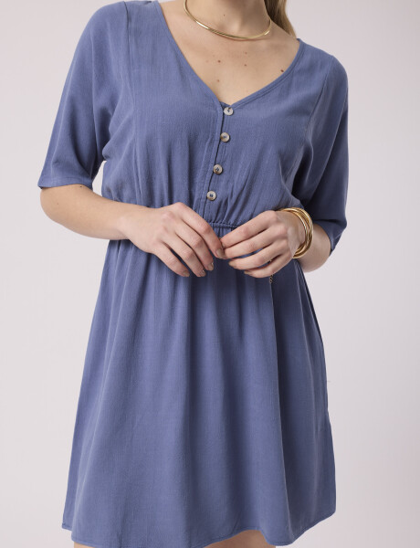 Vestido corto liso azul