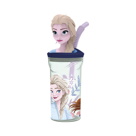 Vaso Alto con Forma 3D Frozen 18 cm 360ml AZUL