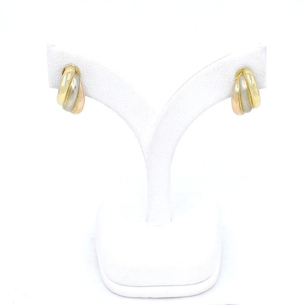 Caravanas En Oro 18K De 3 Colores Caravanas En Oro 18K De 3 Colores