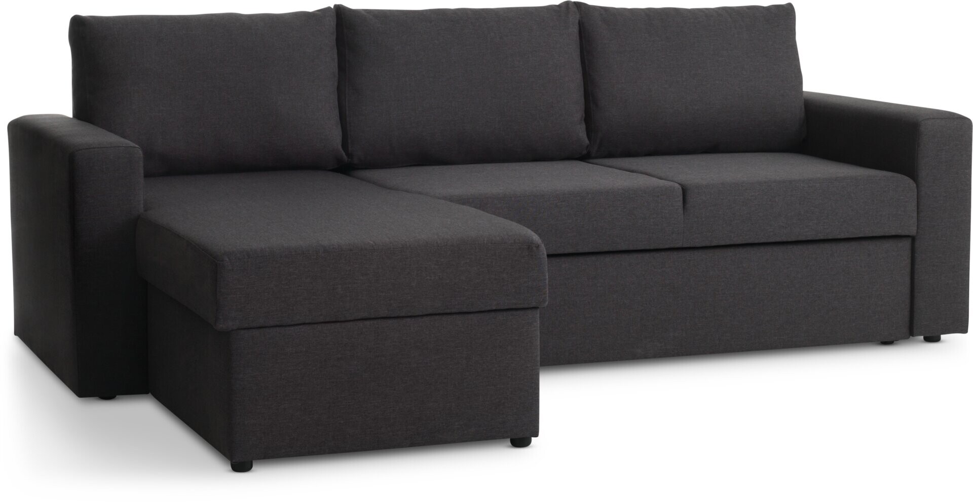 Sofá cama MARSLEV chaise longue gris osc 