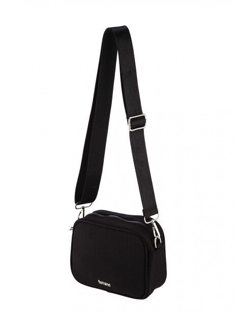 Bandolera Perla Negro Tela