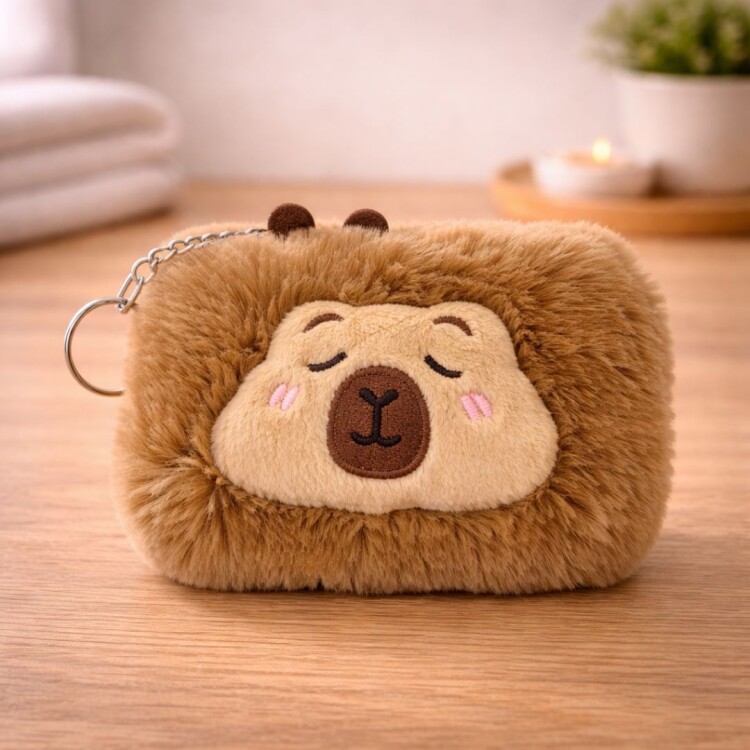 MONEDERO DE PELUCHE CAPIBARA COLORES SURTIDOS MONEDERO DE PELUCHE CAPIBARA COLORES SURTIDOS