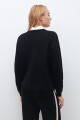 Bomber tejida con bolsillos negro