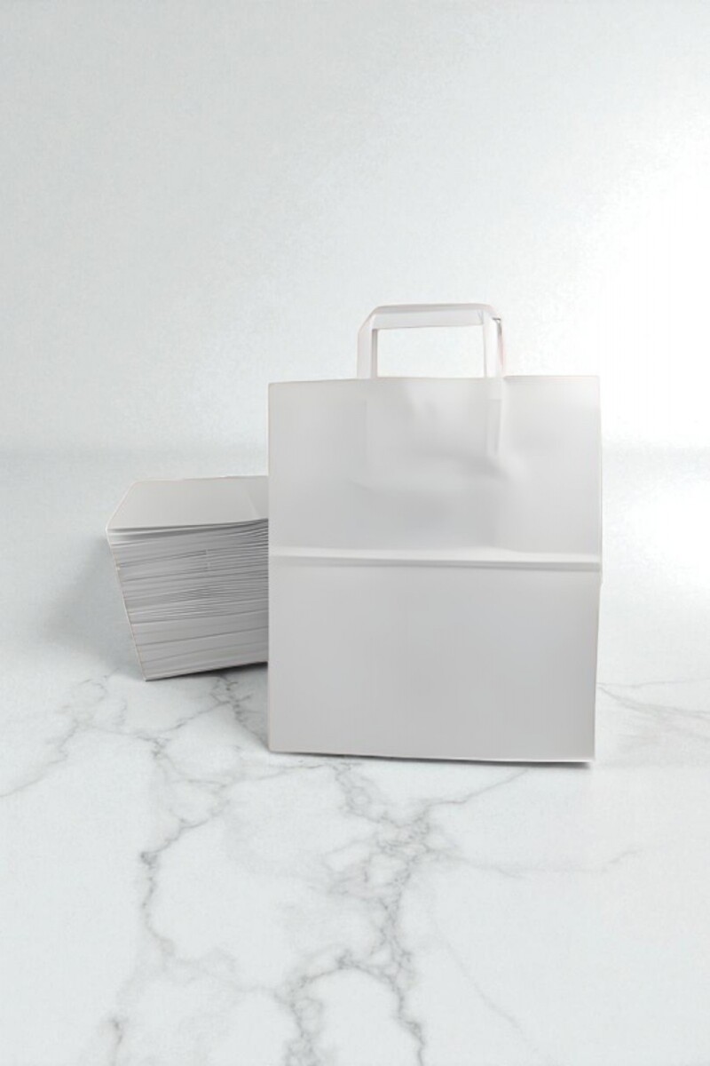 Pack x 50 - bolsa lisa 26x16x30 cm. - BLANCO 