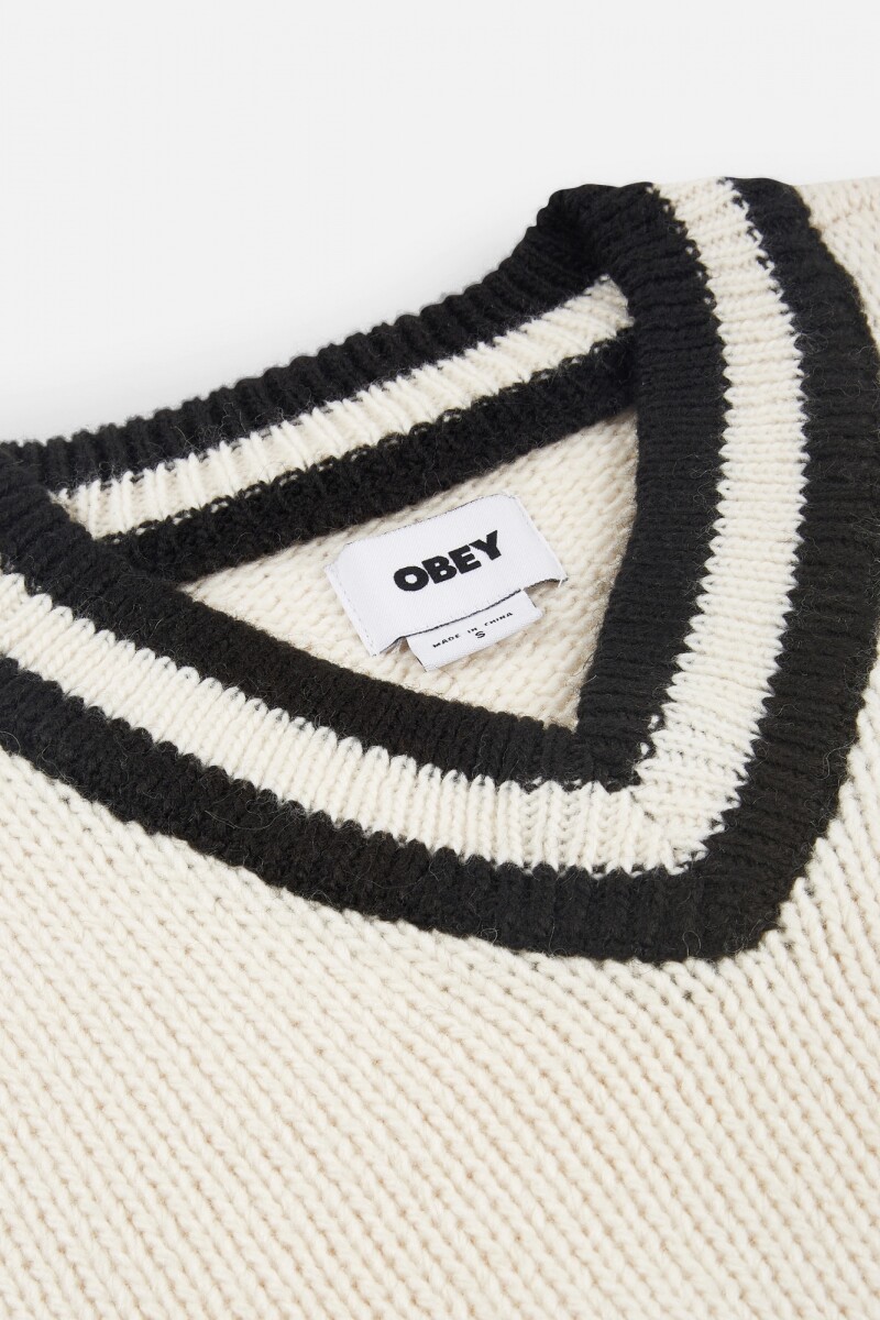 OBEY ALDEN SWEATER VEST Blanco