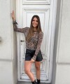 Remera print microtul beige