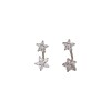 Caravanas Flor-Plata 925-Piedra Zirconia-CA3082 conpiedra
