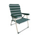 Silla de Playa Aluminio Respaldo Alto Color VERDE Rayas Silla de Playa Aluminio Respaldo Alto Color VERDE Rayas
