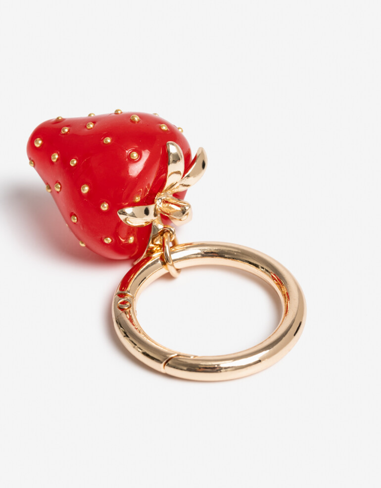 Llavero Strass Llavero Y Bag Charm Frutilla - Combinacion Bicolor