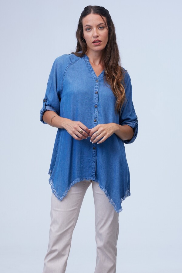 Camisa Tencel Flecos JEAN