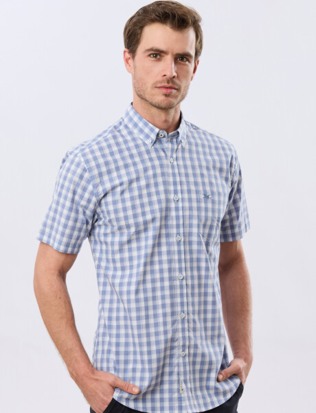 CAMISA CUADROS Azul Claro