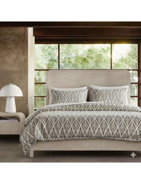 JUEGO DE SABANAS ALGODON 144H FULL 140x190+30CM HOJA GRIS CANNON JUEGO DE SABANAS ALGODON 144H FULL 140x190+30CM HOJA GRIS CANNON