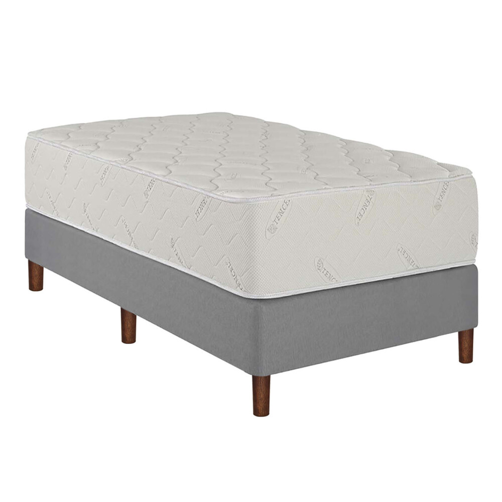 SOMMIER 1 PLAZA PLATINUM + BOX BAUL GRIS