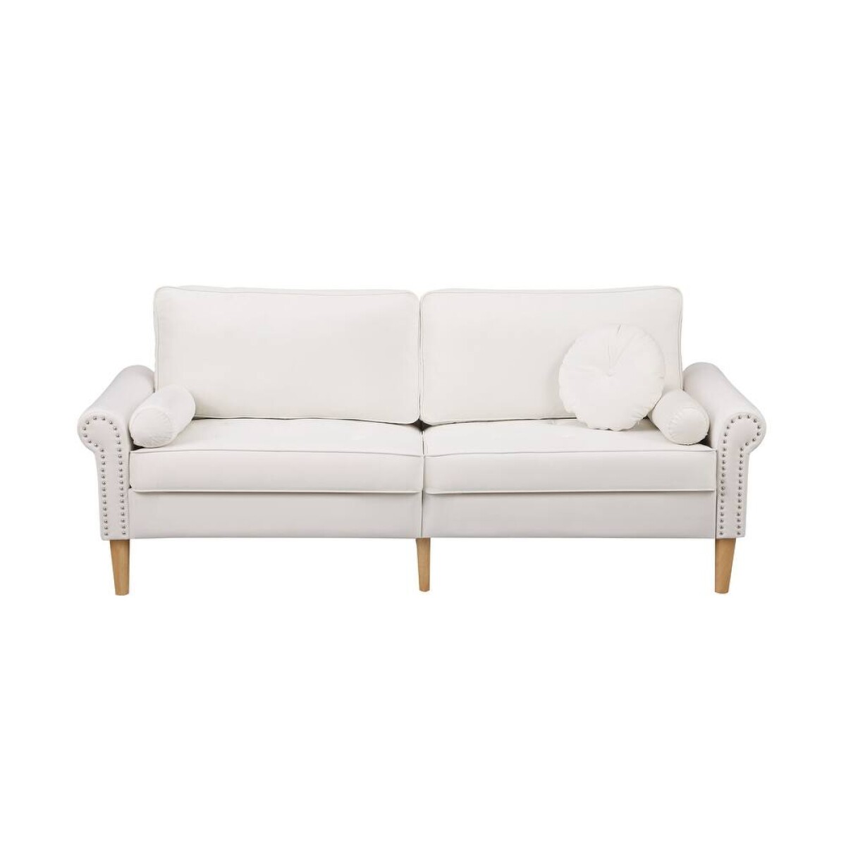 Sillón Sofá Florencia 3 cuerpos + Almohadones - Blanco 
