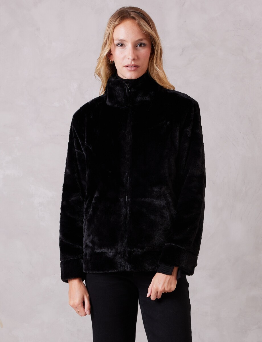 Chaqueta Faux Fur - Negro 