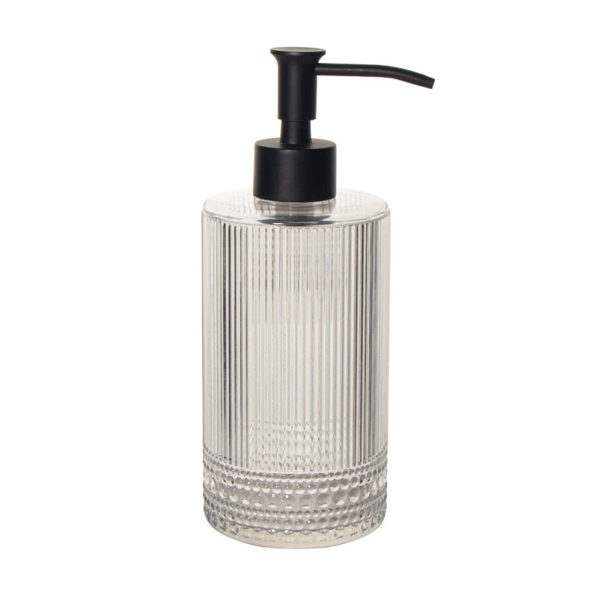 DISPEN. JABON VIDRIO D7.5x19.5CM CLAVO ACANALADO 