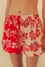 SHORT FLORAL Rojo