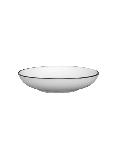 RAMEQUIN D11.5x2CM PORCELANA BLANCO BORDE NEGRO RAMEQUIN D11.5x2CM PORCELANA BLANCO BORDE NEGRO