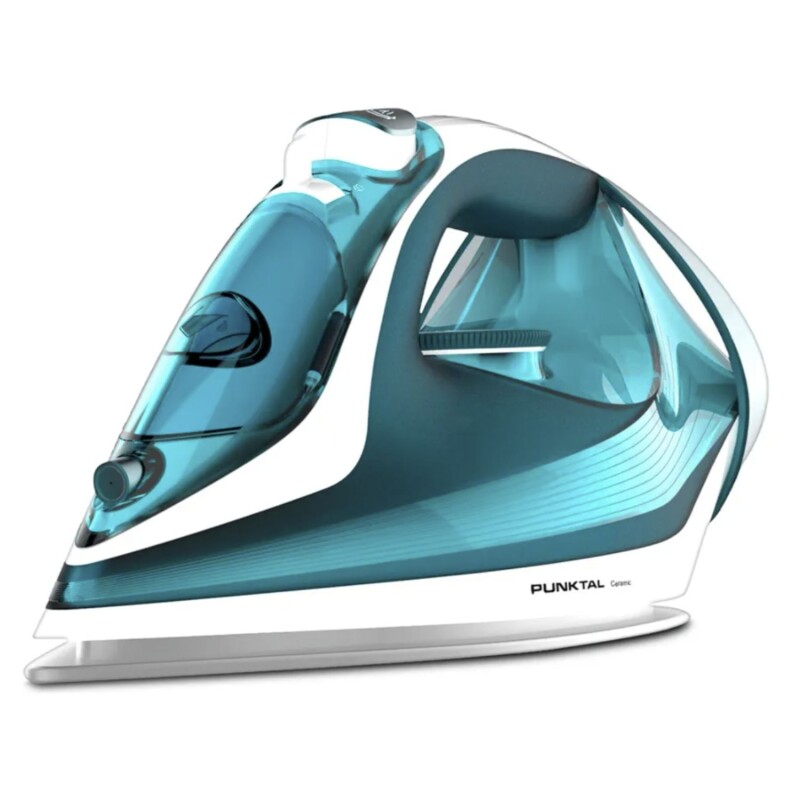 Plancha A Vapor Punktal con Cable base cerámica 360 2200w Celeste