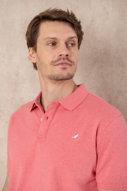 Remera Pique Melange Rosa