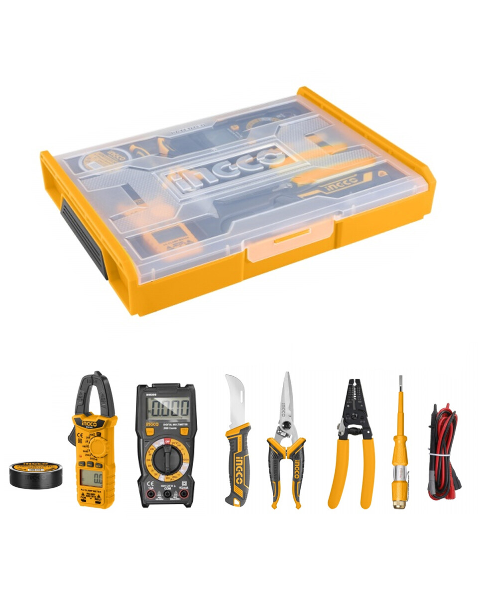 Set de 7 herramientas para electricista Ingco con organizador 