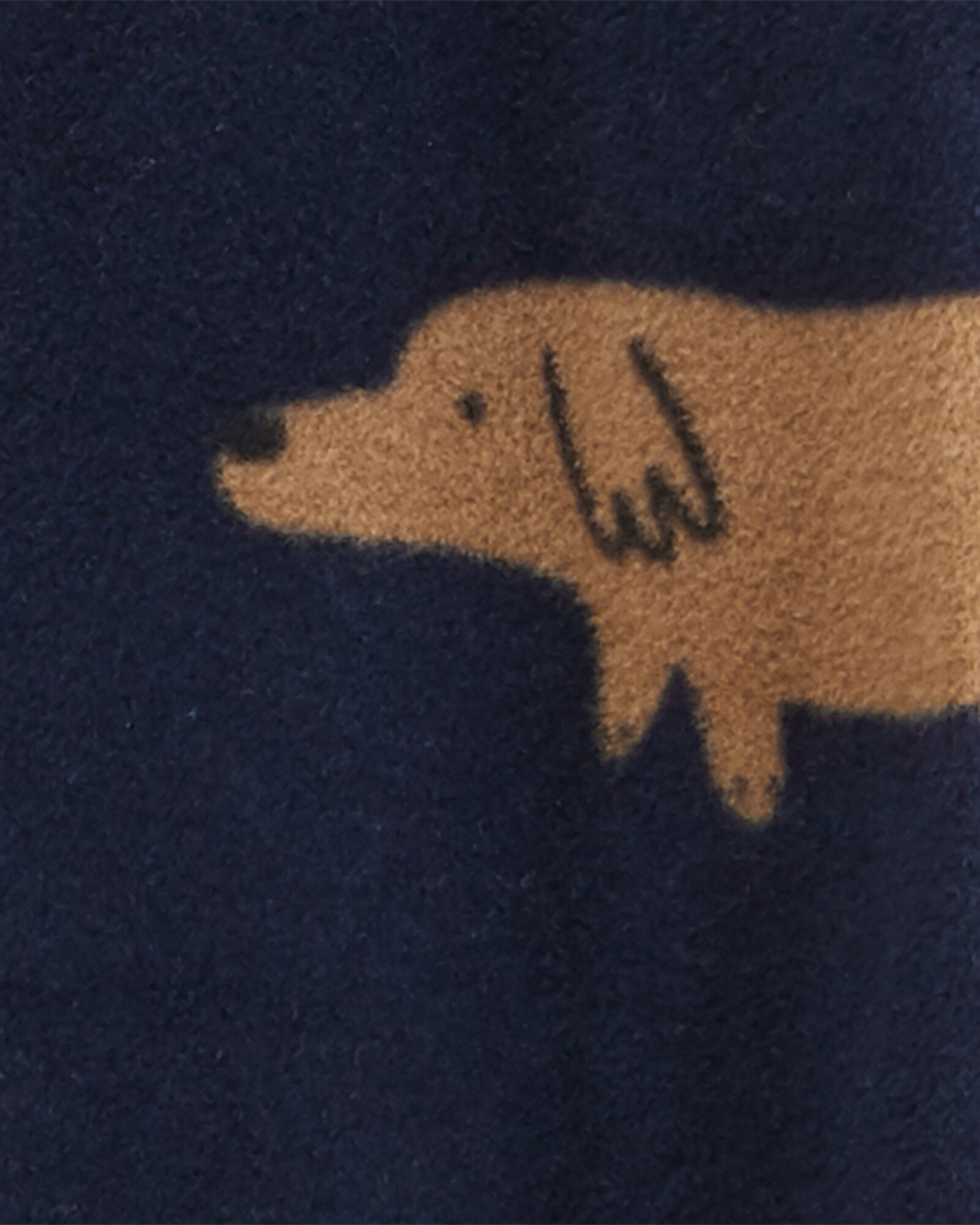 Pijama una pieza de micropolar con pie, diseño perro Sin color