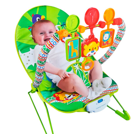 Silla Mecedora Bouncer Para Bebe C/Vibración Sonido Verde