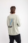 Buzo estampado oversize Vigo Gris melange