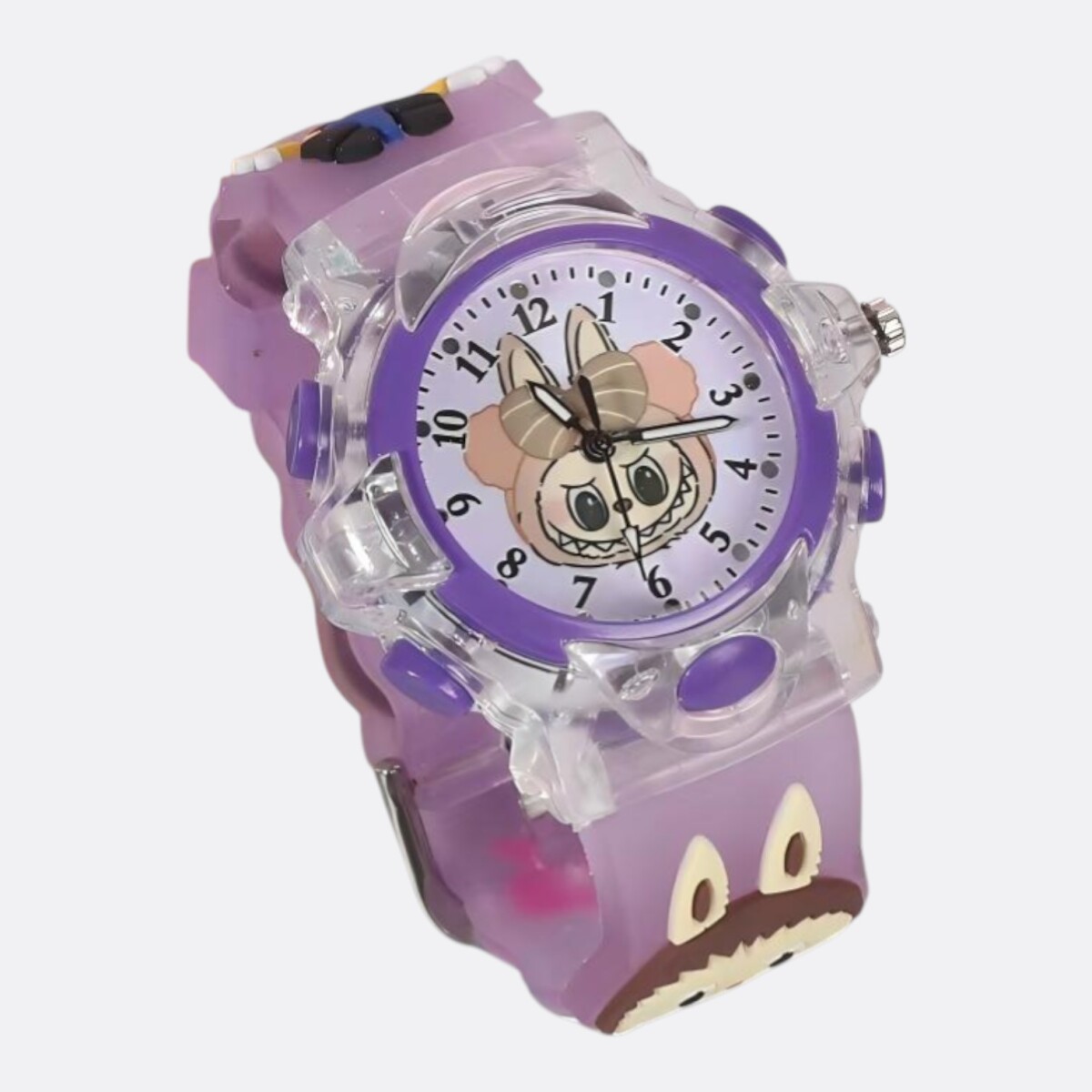 Reloj De Pulsera Infantil Labubu Colores - Lila 