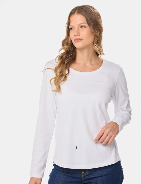 REMERA LISA MANGA LARGA Blanco