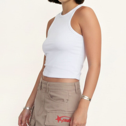 Falda Pulau Short Skirt Beige