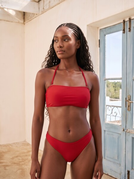 BANDEAU LIA CON COPA REMOVIBLE ROJO