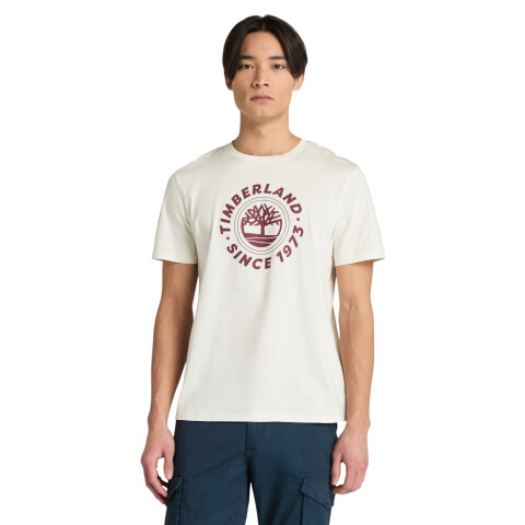 Polo Graphic Manga Corta Hombre Vintage White