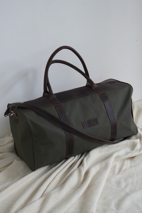 Bolso Sport XL Chocolate / Verde Seco
