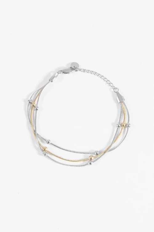 Pulsera triple acero multicolor