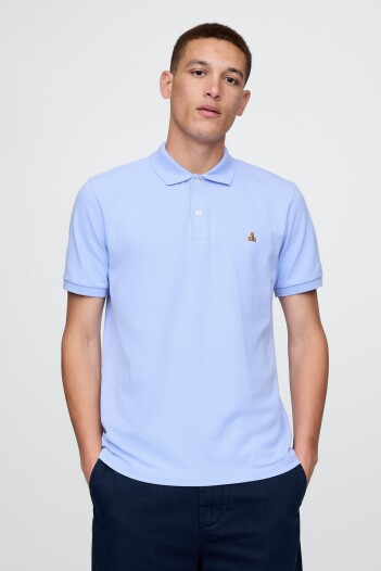 Remera Polo Osito Brannan Hombre Blue Crystal