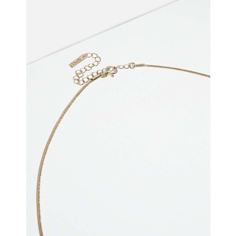 Collar Con Dije Ovalado Dorado