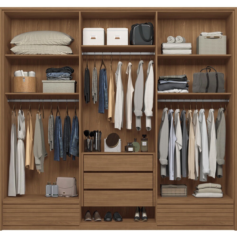 Ropero Demócrata 6 Puertas - Linea Fit Marrón