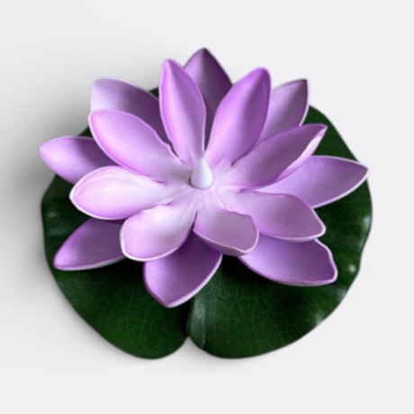 Flor De Loto Con Luz Decorativa Lavanda