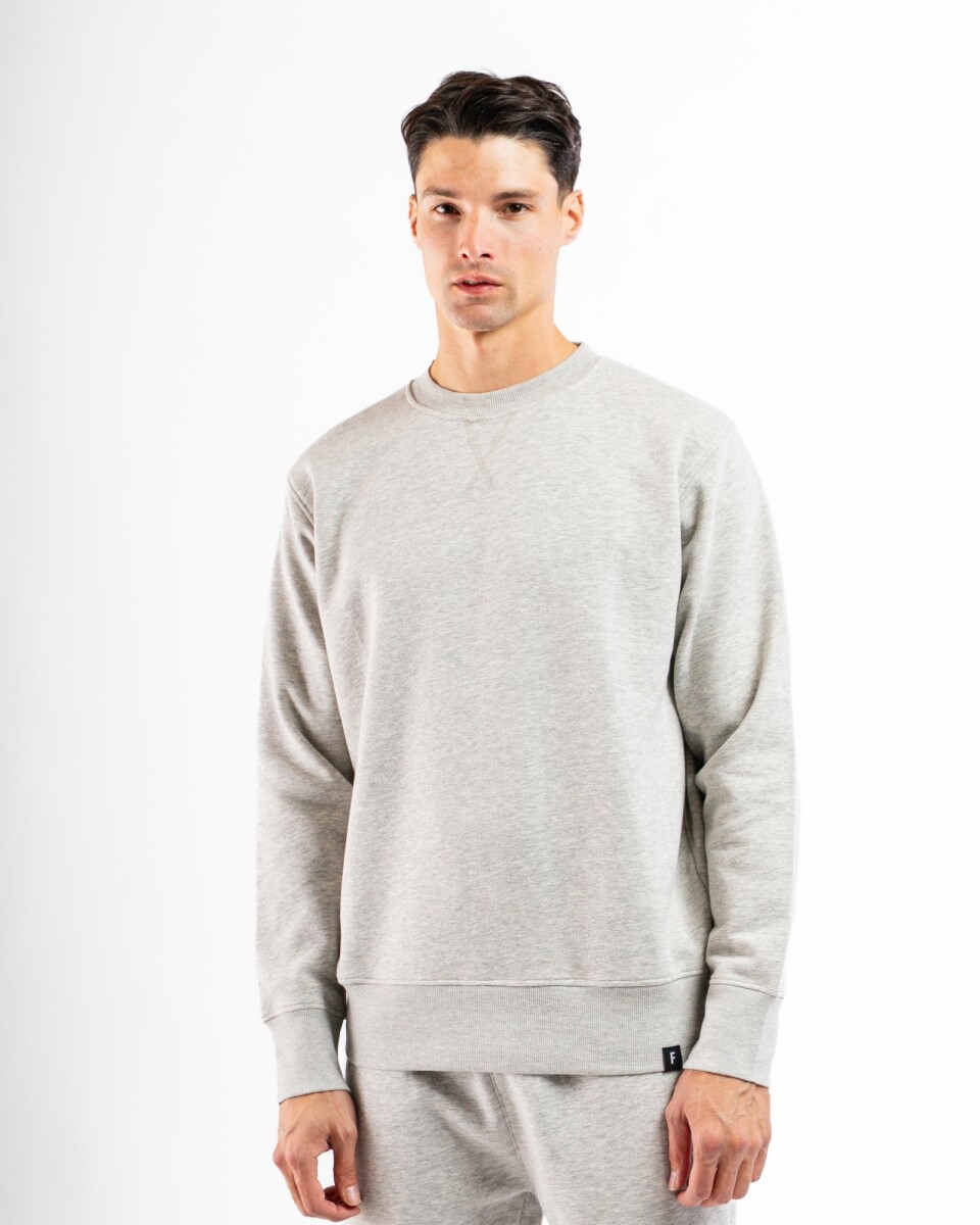 Buzo de Felpa Liso Sidney - Gris Claro Melange 