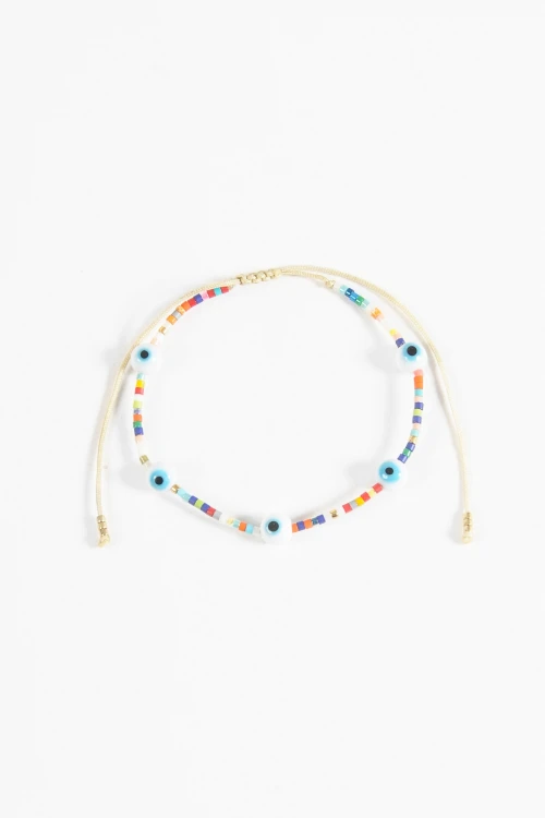 Pulsera ojitos ajustable multicolor