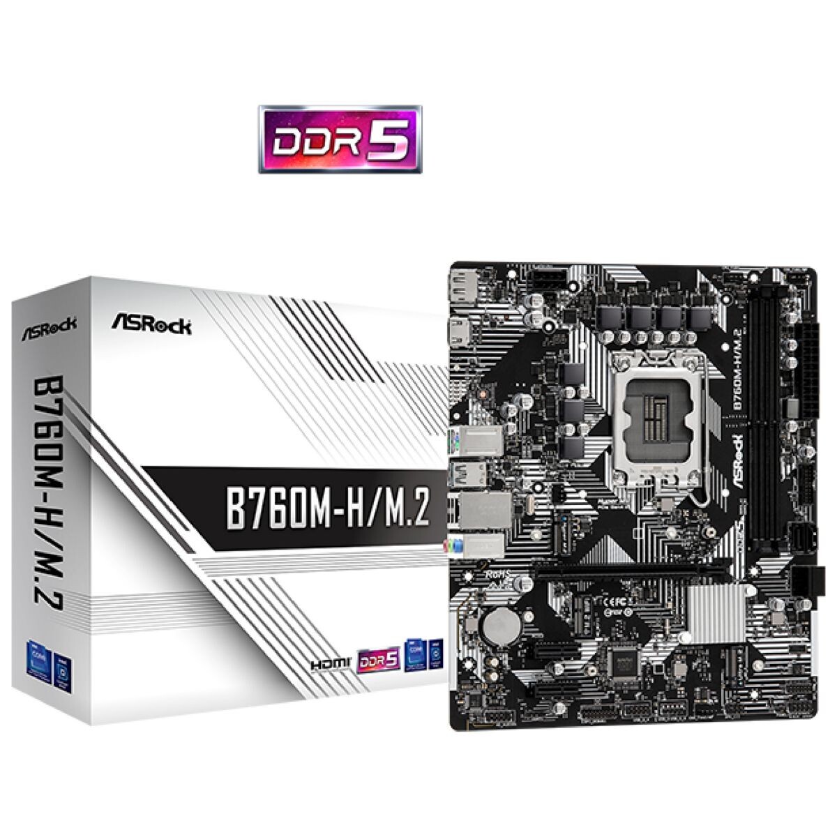 Motherboard Asrock B760M-H/M.2 DDR5 S1700 